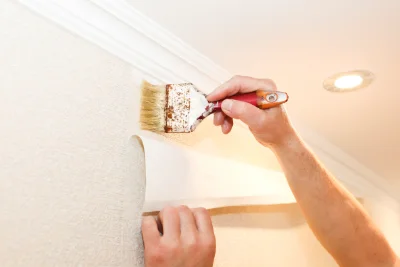 Pose de papier peint à la Villeneuve-au-Chêne — revêtements muraux et toiles de verre